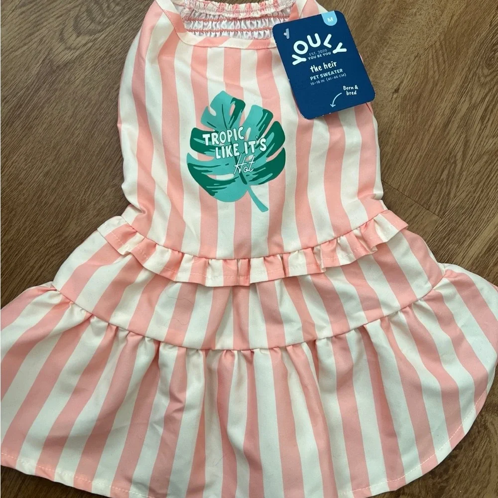NWT Youly Cute Pink Pet Dress for cats and dogs, available Medium and S/M